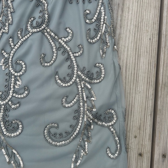 Adrianna Papell Embellished Sequined Sleeveless Sheath Dress Size 14 Beaded - Picture 7 of 16